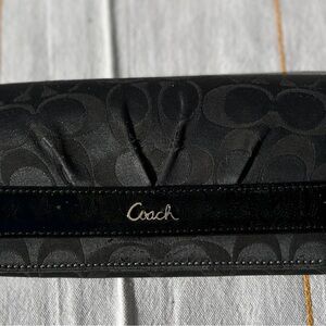 Coach Black Trifold Long Wallet